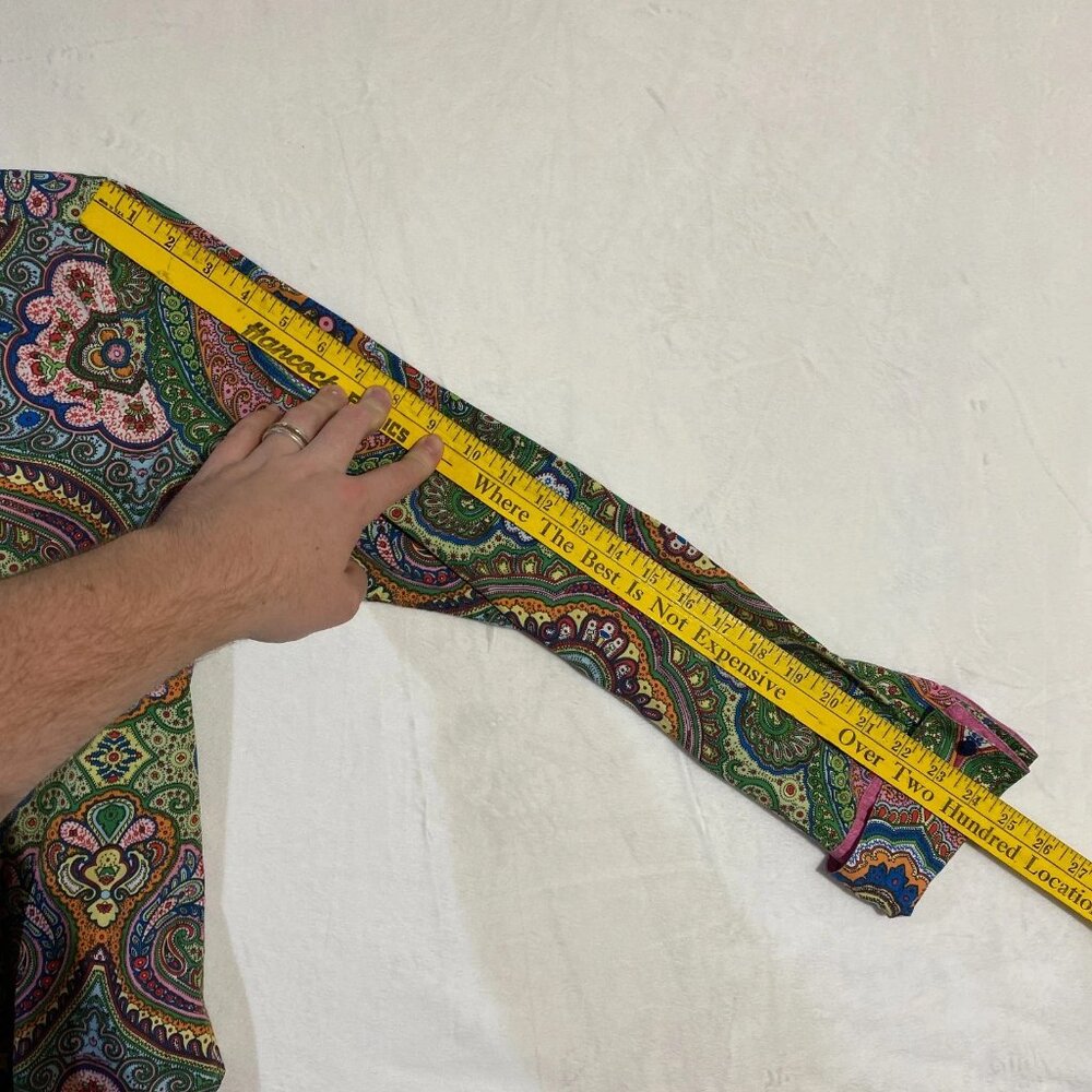 Robert Graham Womens Button-Up Shirt 12 Multicolor Mandala Paisley Flip Cuffs - Picture 6 of 7